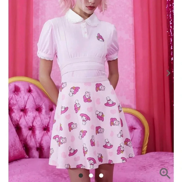 My Melody Strappy Suspender Skirt Size MD - Picture 2 of 5